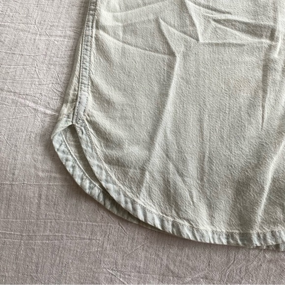 Madewell Denim Shirt Jacket Button Down Lightweight Cotton Small Light Wash NWT - Picture 9 of 14